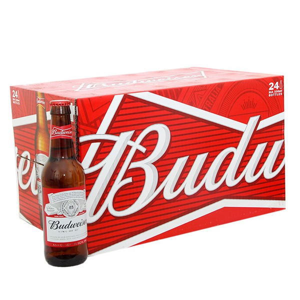 Bia Budweiser 5% Mỹ (24 chai/ thùng)