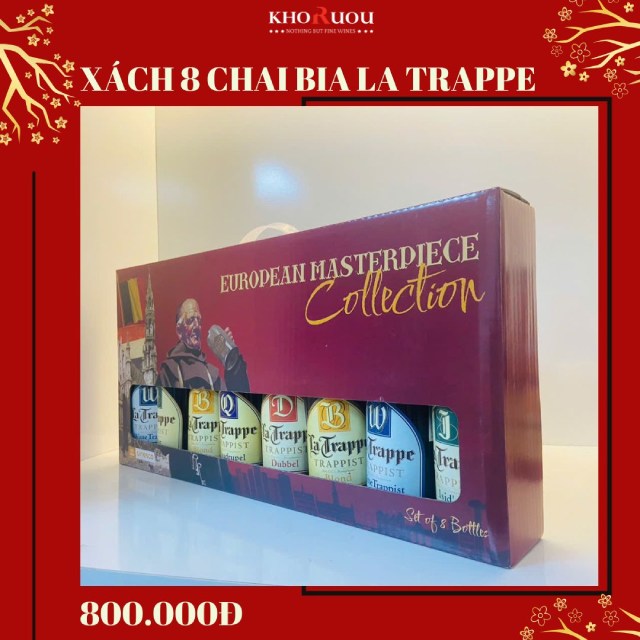 Xách Bia Tết Cao Cấp: 8 chai Bia La Trappe