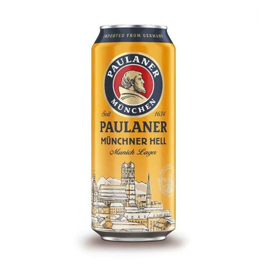 Bia Đức Paulaner Münchner Hell 4.9% - Thùng 24 lon 500ml